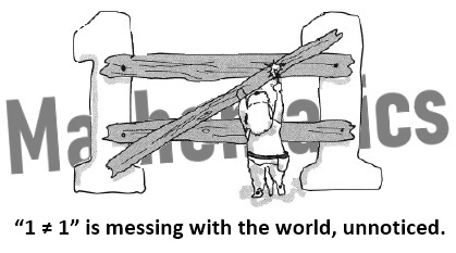“1 ≠ 1” is twisting the world, but no one notices.
