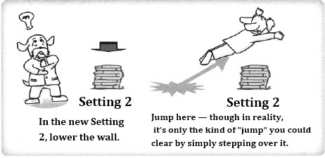 Jump here — though in reality, it’s only the kind of “jump” you could clear by simply stepping over it. 